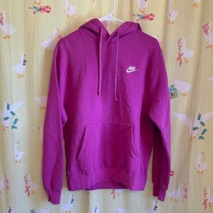 Nike Magenta Hoodie with Logo